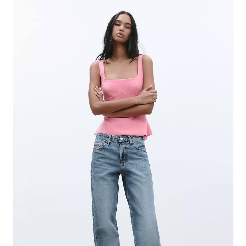 Zara pink bow top